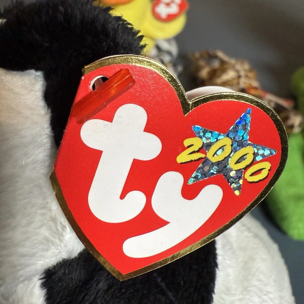 TY Original‎ Beanie Baby 3 Blizzard Seaweed Tag error Legs 1-2000 China 2 Teenie